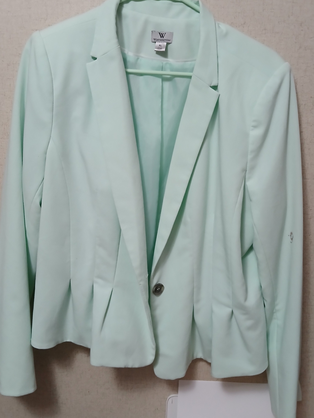 Worthington Mint Green Single-Button Blazer